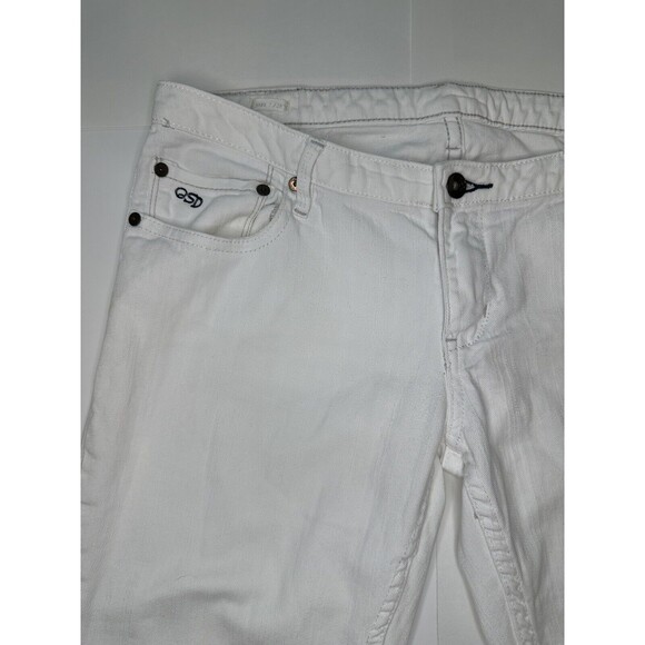Quicksilver QSD Vintage Women’s White Denim Stretch Jeans Pockets Size 7/28 - Picture 4 of 13